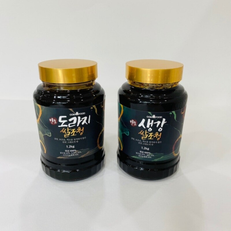 나물캐는곰 협동조합,곰푸드 발효도라지,생강쌀조청 세트